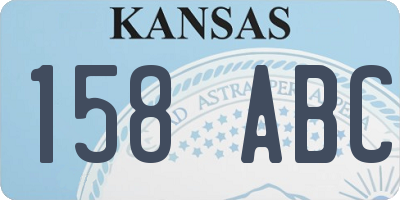 KS license plate 158ABC