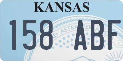 KS license plate 158ABF