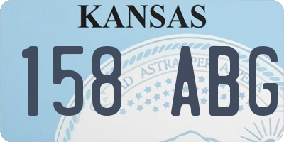 KS license plate 158ABG