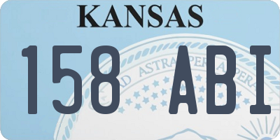 KS license plate 158ABI