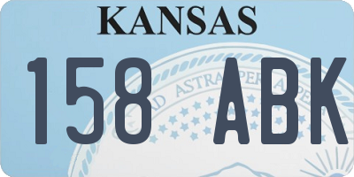 KS license plate 158ABK