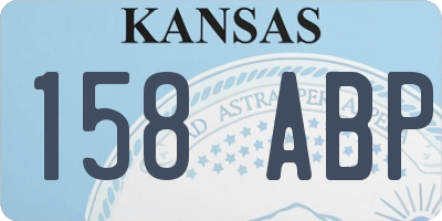 KS license plate 158ABP