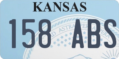 KS license plate 158ABS