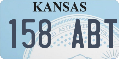 KS license plate 158ABT