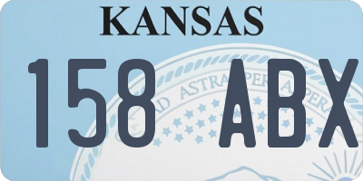 KS license plate 158ABX
