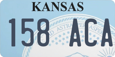 KS license plate 158ACA