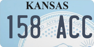 KS license plate 158ACC