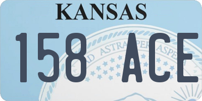 KS license plate 158ACE