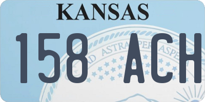 KS license plate 158ACH
