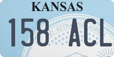 KS license plate 158ACL