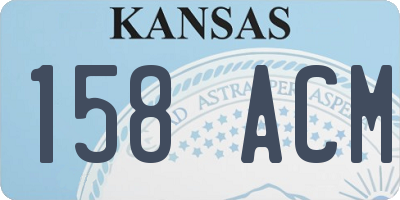 KS license plate 158ACM