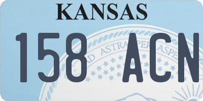 KS license plate 158ACN