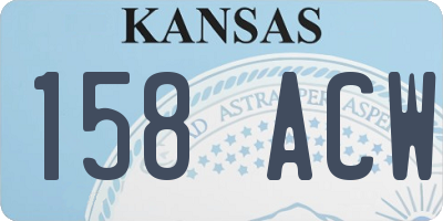 KS license plate 158ACW