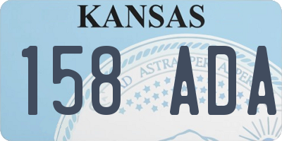 KS license plate 158ADA