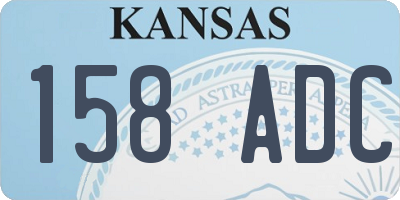 KS license plate 158ADC