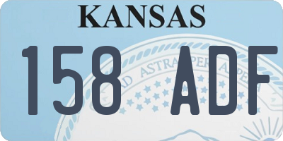 KS license plate 158ADF
