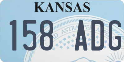 KS license plate 158ADG