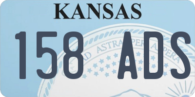 KS license plate 158ADS