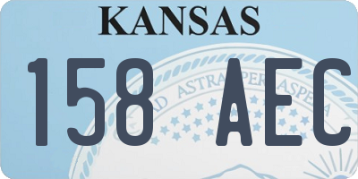 KS license plate 158AEC