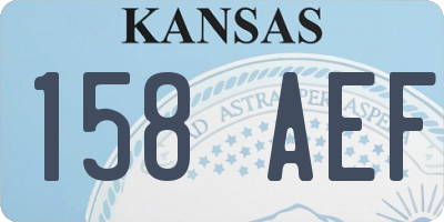 KS license plate 158AEF
