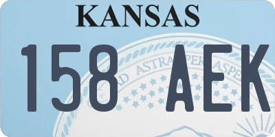 KS license plate 158AEK