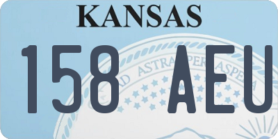 KS license plate 158AEU