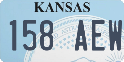KS license plate 158AEW