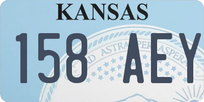 KS license plate 158AEY