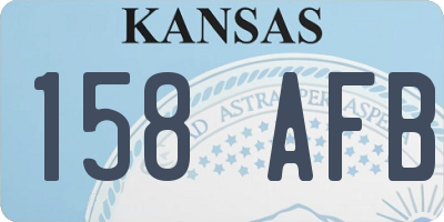KS license plate 158AFB