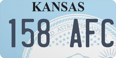 KS license plate 158AFC