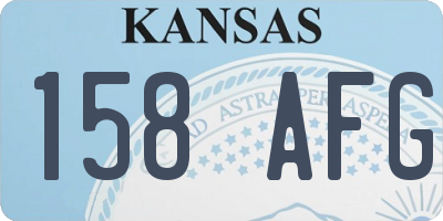 KS license plate 158AFG