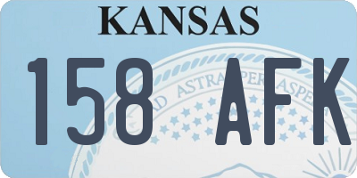 KS license plate 158AFK