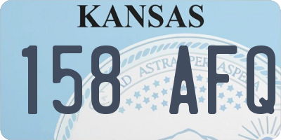 KS license plate 158AFQ