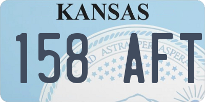 KS license plate 158AFT