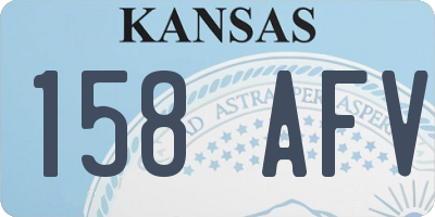 KS license plate 158AFV