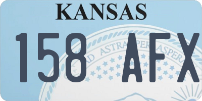 KS license plate 158AFX