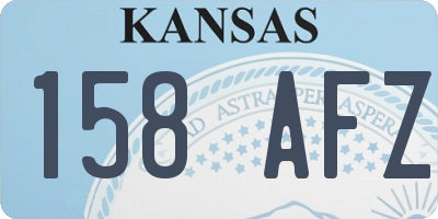 KS license plate 158AFZ