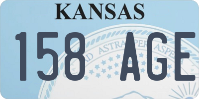 KS license plate 158AGE