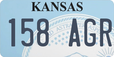 KS license plate 158AGR