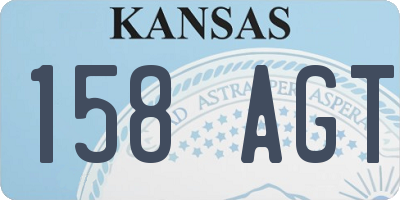 KS license plate 158AGT