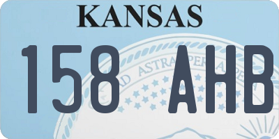 KS license plate 158AHB