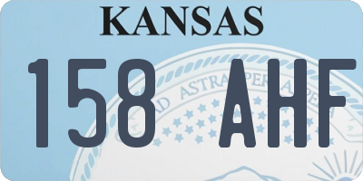 KS license plate 158AHF
