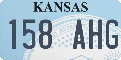 KS license plate 158AHG