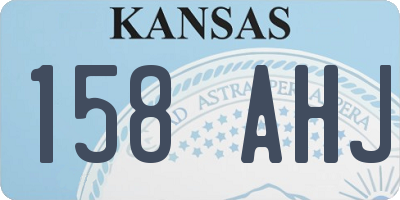 KS license plate 158AHJ