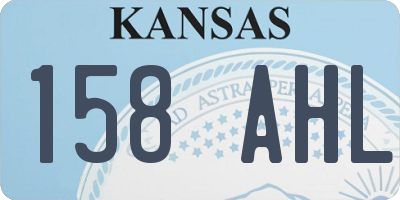 KS license plate 158AHL