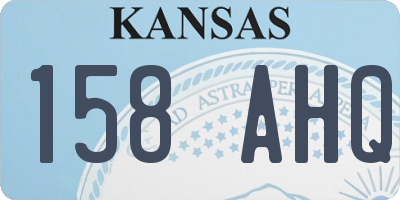 KS license plate 158AHQ