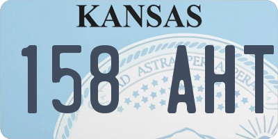 KS license plate 158AHT