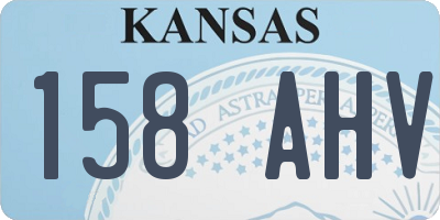 KS license plate 158AHV
