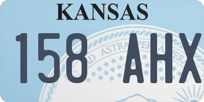 KS license plate 158AHX