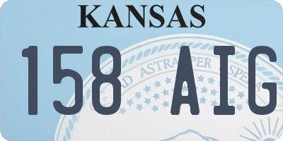 KS license plate 158AIG